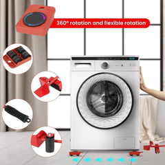 Furniture Lifting Moving Wheel - Heavy Duty Pads Easy and Safe Moving Slider Tools for Shifting Washing Machines, Fridge, Sofa and Wardrobes | Max Load 150KG/331LBS Only Wheel Pad, Pack of 4 GenzVybs